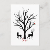 シルエットディアカップル冬の愛結婚の詳細 エンクロージャーカード (裏面)