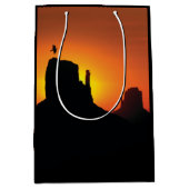 シルエットデザートサンセット南西 ミディアムペーパーバッグ (正面)