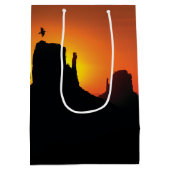 シルエットデザートサンセット南西 ミディアムペーパーバッグ (裏面)