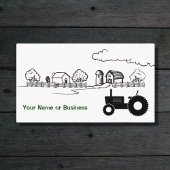 シルエットトラクターと可愛いカントリーファーム 名刺