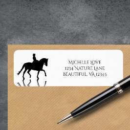 シルエットドレッセージホース差出人住所 ラベル