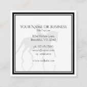 シルエットドレッセージ馬（反射あり） スクエア名刺 (裏面)