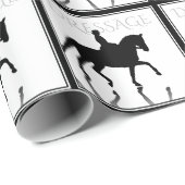 シルエットドレッセージ馬（反射あり） ラッピングペーパー (ロールコーナー)