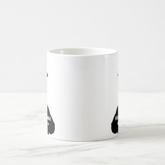 シルエットハイウェイパーソナライズされたパトローマン コーヒーマグカップ (中央)