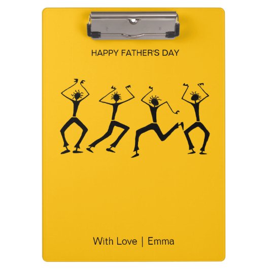 シルエットハピネスパーティーダンサーパパ クリップボード (正面)