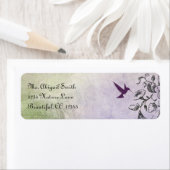 シルエットハミングバードアンドフラワーズ住所 シール (インサイチュ)