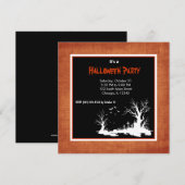 シルエットハローウィンパーティ 招待状 (正面/裏面)