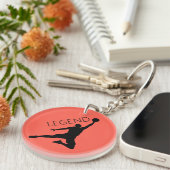 シルエットバスケットボールプレーヤー キーホルダー (正面右)