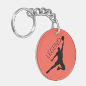 シルエットバスケットボールプレーヤー キーホルダー (正面左)