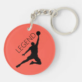 シルエットバスケットボールプレーヤー キーホルダー (裏面)