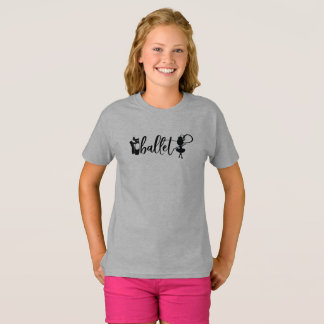 シルエットバレエダンサーのスリッパ Tシャツ