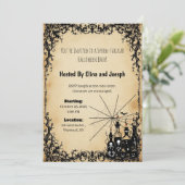 シルエットパーチメントハロウィーン招待状 招待状 (スタンド正面)