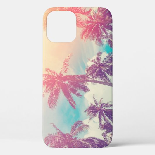 シルエットパームの木、サンセット抽象芸術。 Case-Mate iPhoneケース (裏面)