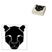 シルエットヒョウのアートスタンプ ラバースタンプ (押印)