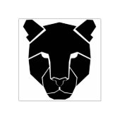 シルエットヒョウのアートスタンプ ラバースタンプ (インプリント)