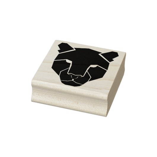 シルエットヒョウのアートスタンプ ラバースタンプ (スタンプ)