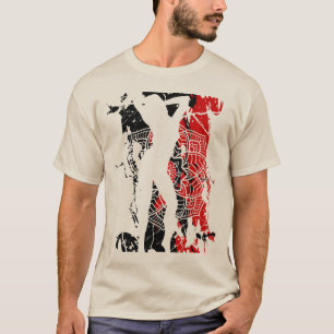 シルエットビューティフルウィメンズ – 抽象芸術Tシャツ Tシャツ