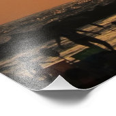 シルエットビーチ フォトプリント            (角)