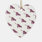 シルエットピンクとブラックヒョウ セラミックオーナメント (右)