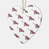 シルエットピンクとブラックヒョウ セラミックオーナメント (左)