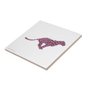 シルエットピンクとブラックヒョウ タイル (側面)