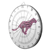 シルエットピンクとブラックヒョウ ダーツボード (正面右)