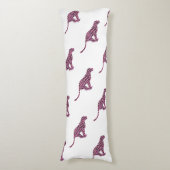 シルエットピンクとブラックヒョウ ボディピロー (正面縦)