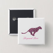 シルエットピンクとブラックヒョウ 缶バッジ (正面&裏面)