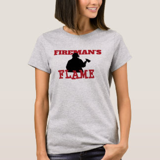 シルエットファイアマンの炎 Tシャツ
