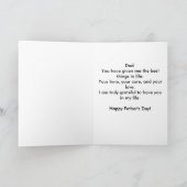 シルエットファーザーチャイルドビーチ引用文ファーザーズデイ カード (内部)