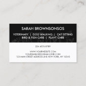 シルエットファーム鴨の牛ヤギのロバ鶏の豚 名刺 (裏面)