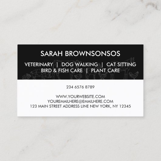 シルエットファーム鴨の牛ヤギのロバ鶏の豚 名刺 (裏面)