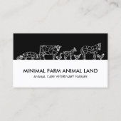 シルエットファーム鴨の牛ヤギのロバ鶏の豚 名刺 (正面)