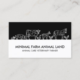 シルエットファーム鴨の牛ヤギのロバ鶏の豚 名刺