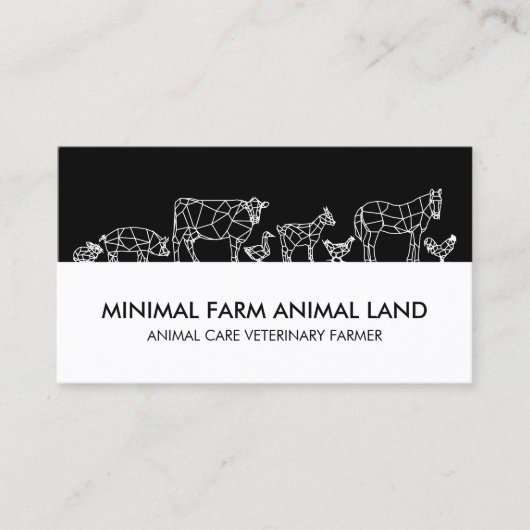 シルエットファーム鴨の牛ヤギのロバ鶏の豚 名刺 (正面)
