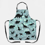 シルエットフィッシュシャークホエールグラディエントスパークルガラックス エプロン (正面)