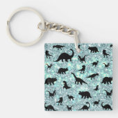 シルエットフィッシュシャークホエールグラディエントスパークルガラックス キーホルダー (正面)