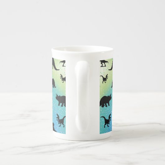 シルエットフィッシュシャークホエールグラディエントスパークルガラックス ボーンチャイナマグカップ (裏面)