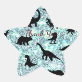 シルエットフィッシュシャークホエールグラディエントスパークルガラックス 星シール (正面)