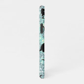 シルエットフィッシュシャークホエールグラディエントスパークルガラックス iPhoneケース (右側)