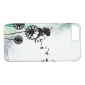 シルエットフェアリーとタンポポ種子フラワーガーデン Case-Mate iPhoneケース (裏面(横))