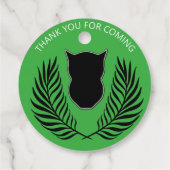 シルエットフクロウ、シダ、赤葉い フェイバータグ (裏面)