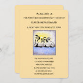 シルエットフルムーンセーリング誕生日招待状 招待状 (正面/裏面)