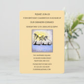 シルエットフルムーンセーリング誕生日招待状 招待状 (スタンド正面)