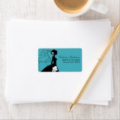 シルエットブライド差出人住所ラベル。 ラベル (インサイチュ)