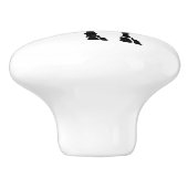 シルエットブラックバッファローモノグラム セラミックノブ (側面)