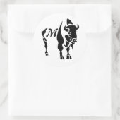 シルエットブラックバッファローモノグラム ラウンドシール (バッグ)