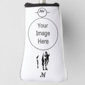 シルエットブラックバッファロー ゴルフヘッドカバー (回転90)