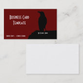 シルエットブラックバードクロウロゴ名刺 名刺 (正面/裏面)