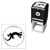 シルエットブラックリザードリターンラベル セルフインキングスタンプ (インサイチュ)